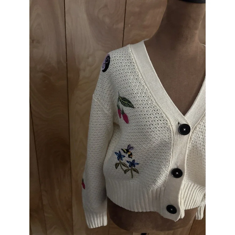 Anthropologie Scotch & Soda Fruit Cardigan Sweater Womens Size XS Button Front‎